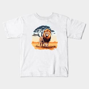 Wild African Lion Kids T-Shirt